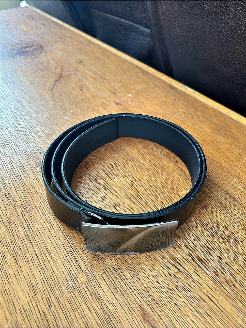 MEXX Men's Black Leather Belt Size 38